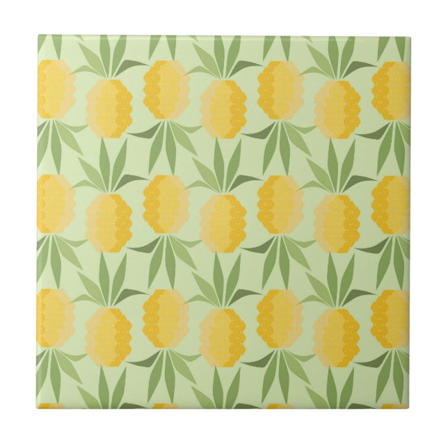 Retro Ananas Fliese (Vorderseite)