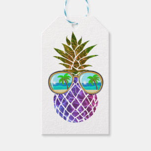 Retro-Ananas mit Sonnenbrille Geschenkanhänger