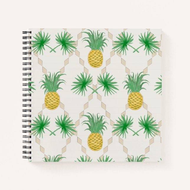 Retro, Ananas Notizbuch (Vorderseite)