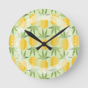 Retro Ananas Runde Wanduhr