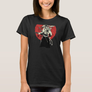 Retro Ancient japan Warrior auf der Rückseite Toky T-Shirt