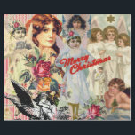 RETRO ANGEL CHRISTMAS COLLAGE Wrapping Paper Geschenkpapier<br><div class="desc">ZOLLAGEDESIGNER CHRISTMAS WRAPPPAPIER</div>