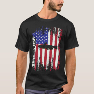 Retro-Angeln Geboren Zum Fischen Männer Frauen Wel T-Shirt