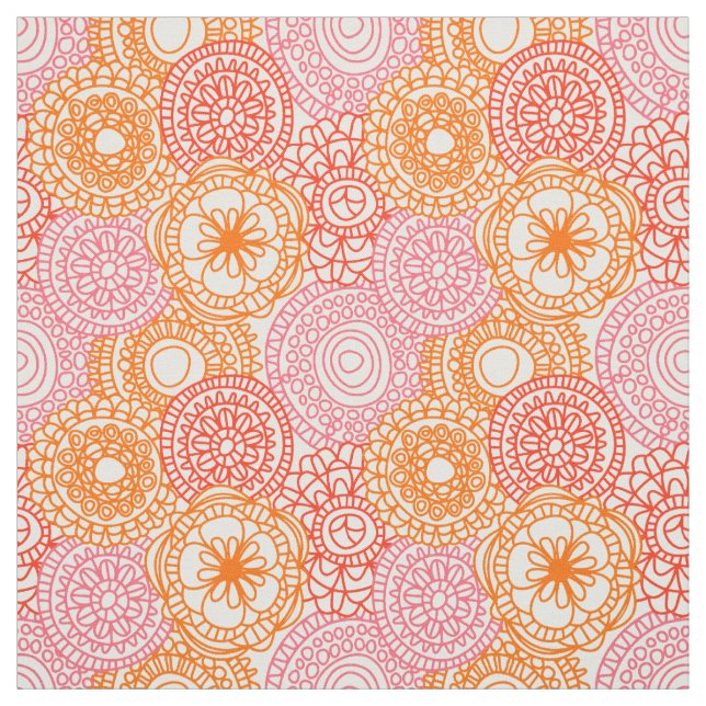 Retro Angesagte Fun Happy Summer Floral Muster Stoff (Muster)