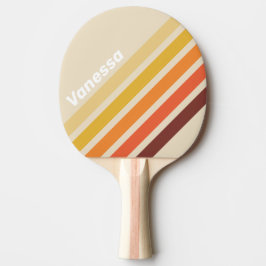 Retro Angled Striping with Name Tischtennis Schläger