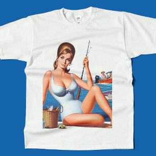 Retro-Angler-Pin-up T-Shirt