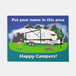 Retro Anhängerfußmatte, waldige, Doppelachse, 18" Fußmatte