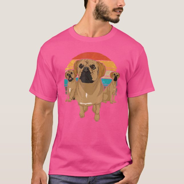 Retro Animal Dog Eigentümer Eigentümer Haustier Ei T-Shirt (Vorderseite)