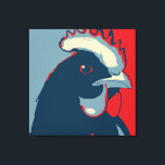Retro Animal Wall Pop Art Hühnerportrait Leinwanddruck<br><div class="desc">Dieses mohnliche Retro-Pop-Kunst-inspirierte Kunstwerk hat unseren klassischen Hühnerkopfschuss (henshot) in Rot und Blau. Es ist vegan zum Kern und ein Ruf an unsere Vogelfreunde. Dieses handgezeichnete Design von Armagarden verwendet moderne Farbtöne, um jede Farbkleidung, auf die man sie wirft, Pop! Besuchen Sie unseren Blog auf Armagarden.co für veganes Equipment und...</div>