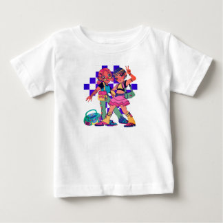 Retro Anime Duo Graphic T-Shirt T - Shirt