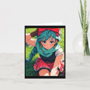 Retro Anime Girl Fantasy Adventurer Brave Explorer Karte