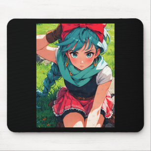 Retro-Anime-Mädchen Fantasy-Abenteurer Brave Explo Mousepad