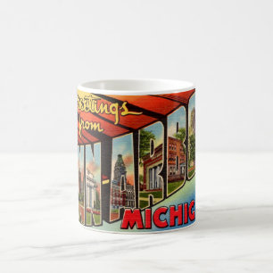 Retro Ann Arbor Michigan Greeting Kaffeetasse