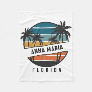 Retro Anna Maria Beach Florida Surfbrett Surfen Fleecedecke