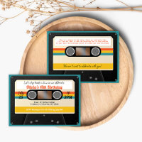 Retro Anniversaire Invitation Cassette MixTape Mus