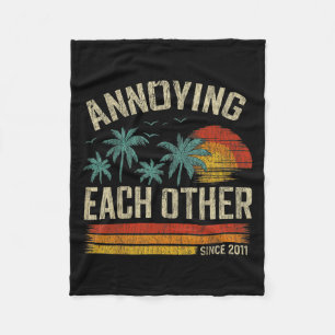 Retro Annoying einander seit 2011 Couple Marrie Fleecedecke