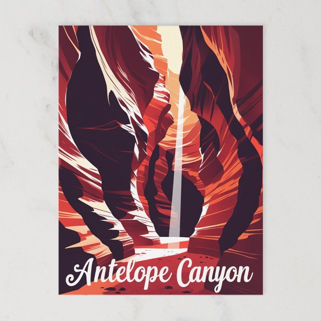 Retro Antelope Canyon Southwest Travel Postkarte (Von Creator hochgeladen)
