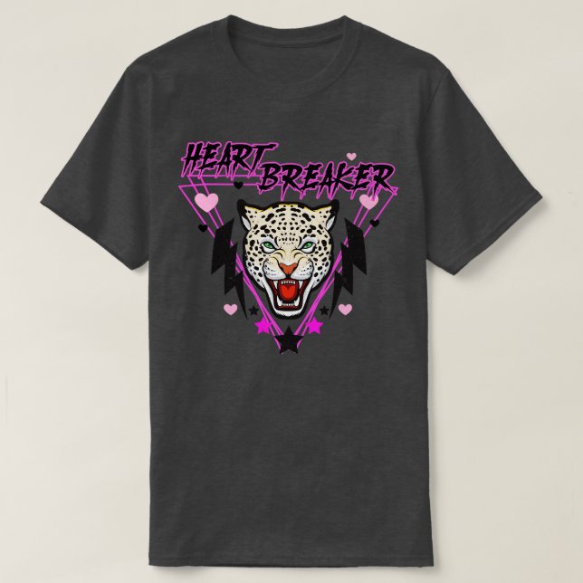 Retro AntiValentines Day Heart Breaker 80er 90s Le T-Shirt (Design vorne)