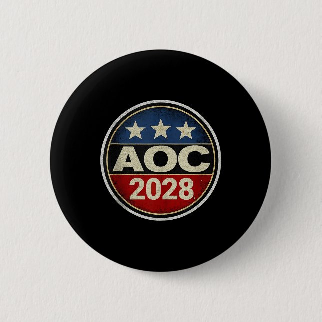Retro Aoc 2028 Kampf Oligarchie Protest Résist Ber Button (Vorderseite)
