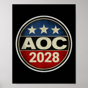 Retro Aoc 2028 Kampf Oligarchie Protest Résist Ber Poster