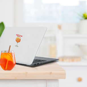 Retro Aperol Spritz Vinyl-Sticker im Custom-Cut-De Aufkleber