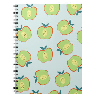 Retro Apple Fruit Pattern Notebook Notizblock