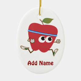 Retro Apple Runner Keramik Ornament