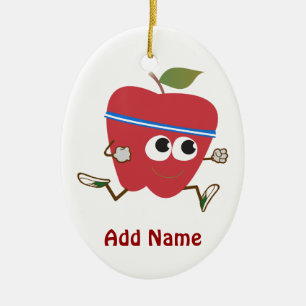 Retro Apple Runner Keramik Ornament
