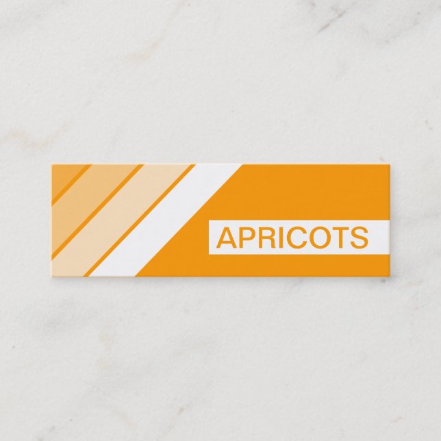 Retro APRICOTS Mini Visitenkarte (Vorderseite)