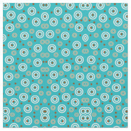 Retro Aqua-Orangenmuster Stoff