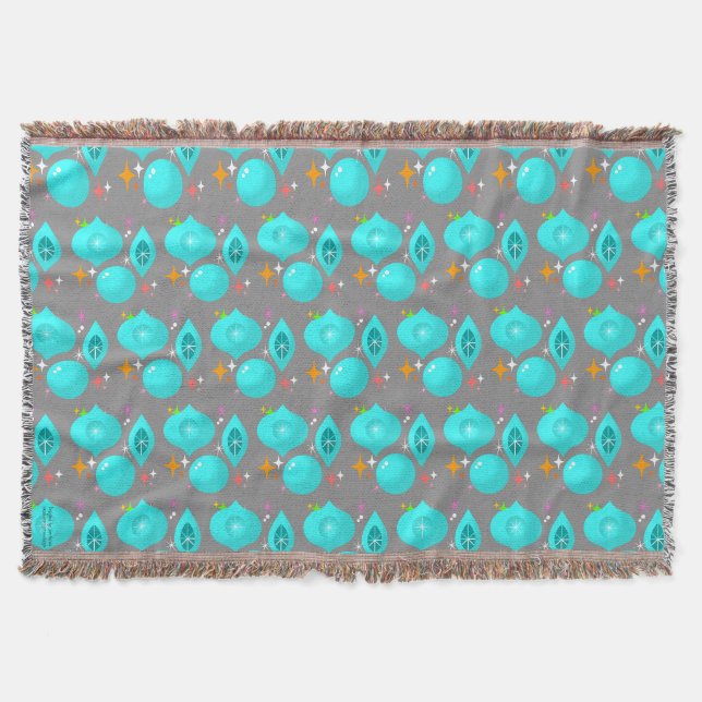 Retro Aqua Ornaments Decke (Vorderseite)