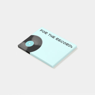 Retro Aqua Post It Notes für die Schallplatte Post-it Klebezettel