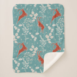 Retro Aquamarin Capricorn Zodiac Festivum Tier Sherpadecke