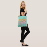 Retro Aquamarin "Forever Chasing Sunsets" Tasche<br><div class="desc">Retro Aquamarine "Forever Chasing Sunsets" Tote Bag</div>