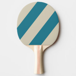 Retro Aquamarine Drei fette Streifen Tischtennis Schläger