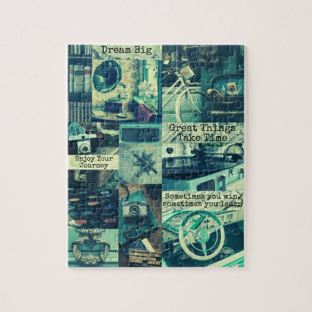 Retro-Aquamarine Moodboard-eigene Inspirationsquel (Vertikal)