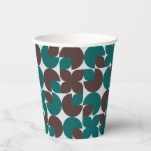 Retro-Aquamarine und braune Bio Formen