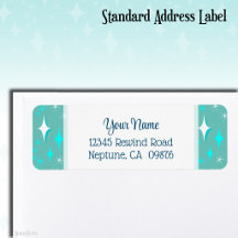 Retro Aquamarine und weiße Sterne Editable Rücksen