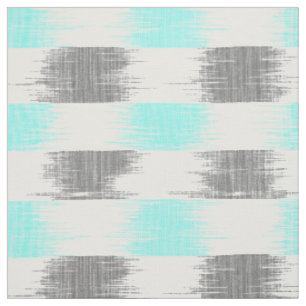 Retro aquamarines graues abstraktes modernes ikat stoff