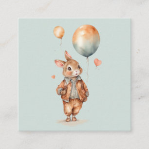 Retro Aquarell Kleiner Sonnenjunge mit Ballons Begleitkarte