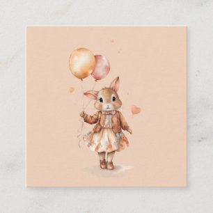 Retro Aquarell Kleines, sonniges Mädchen mit Ballo Begleitkarte