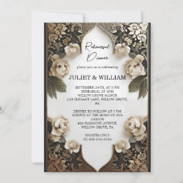 Retro Arabisch Exotic Bold Damask Probe Dinner Einladung