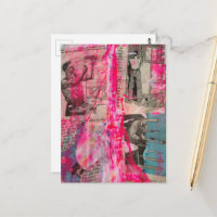 Retro arbeitende Männer Schwarz Weiß Pink Blau