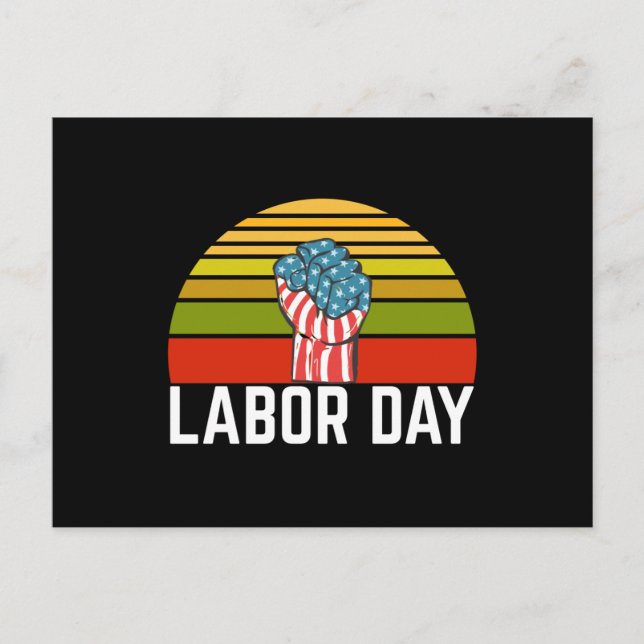 Retro-Arbeitstag Vintag Postkarte (Vorderseite)