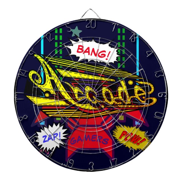 Retro Arcade-Dekoration Dartscheibe (vorne)