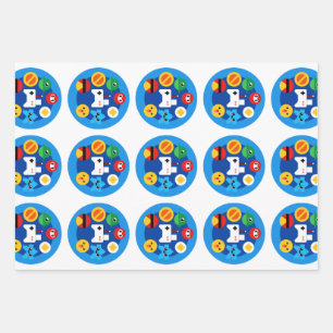 Retro Arcade Fun Geschenkpapier Set