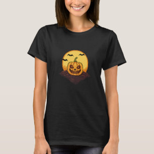 Retro Arcade Game 80er 8 Bit Halloween Pumpkin T-Shirt