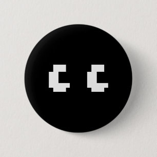 Retro Arcade Game Ghost Eyes 80er Halloween Gruppe Button