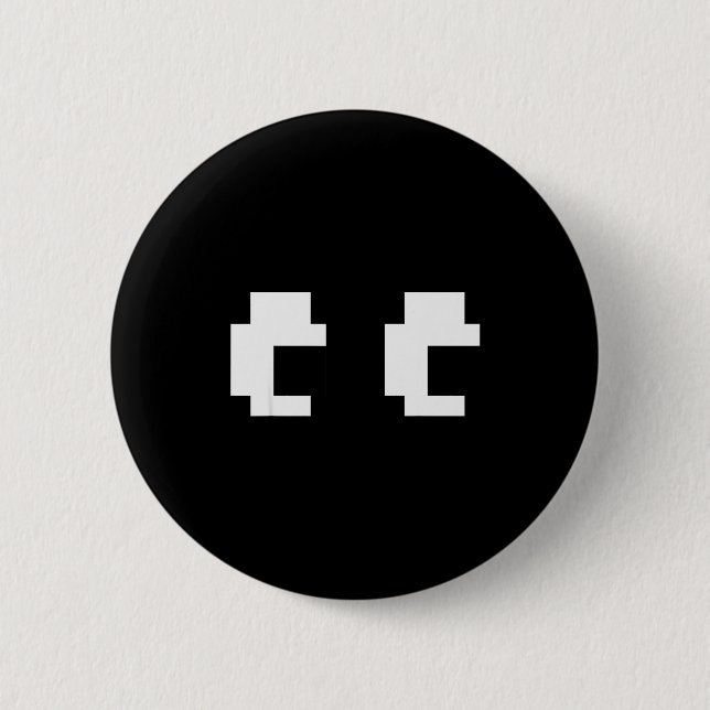 Retro Arcade Game Ghost Eyes Halloween Group Costu Button (Vorderseite)