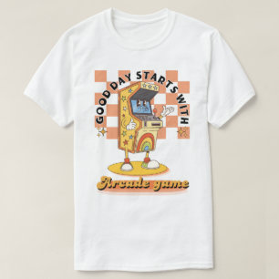 Retro-Arcade-Gut-Tag-Startet-Design T-Shirt